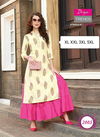 White Cotton Embroidery Work Heavy Designer Fashion Angel Kurtis with Sharara Collections 2005